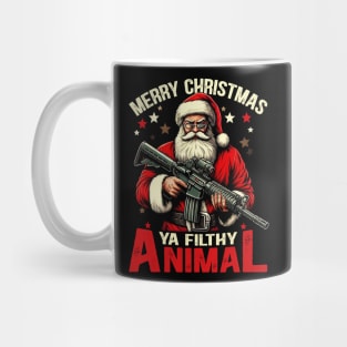 Funny Merry Christmas Ya Filthy Animal ,Christmas shirt ,Winter sign ,Holiday quote ,Retro Christmas cut file Mug